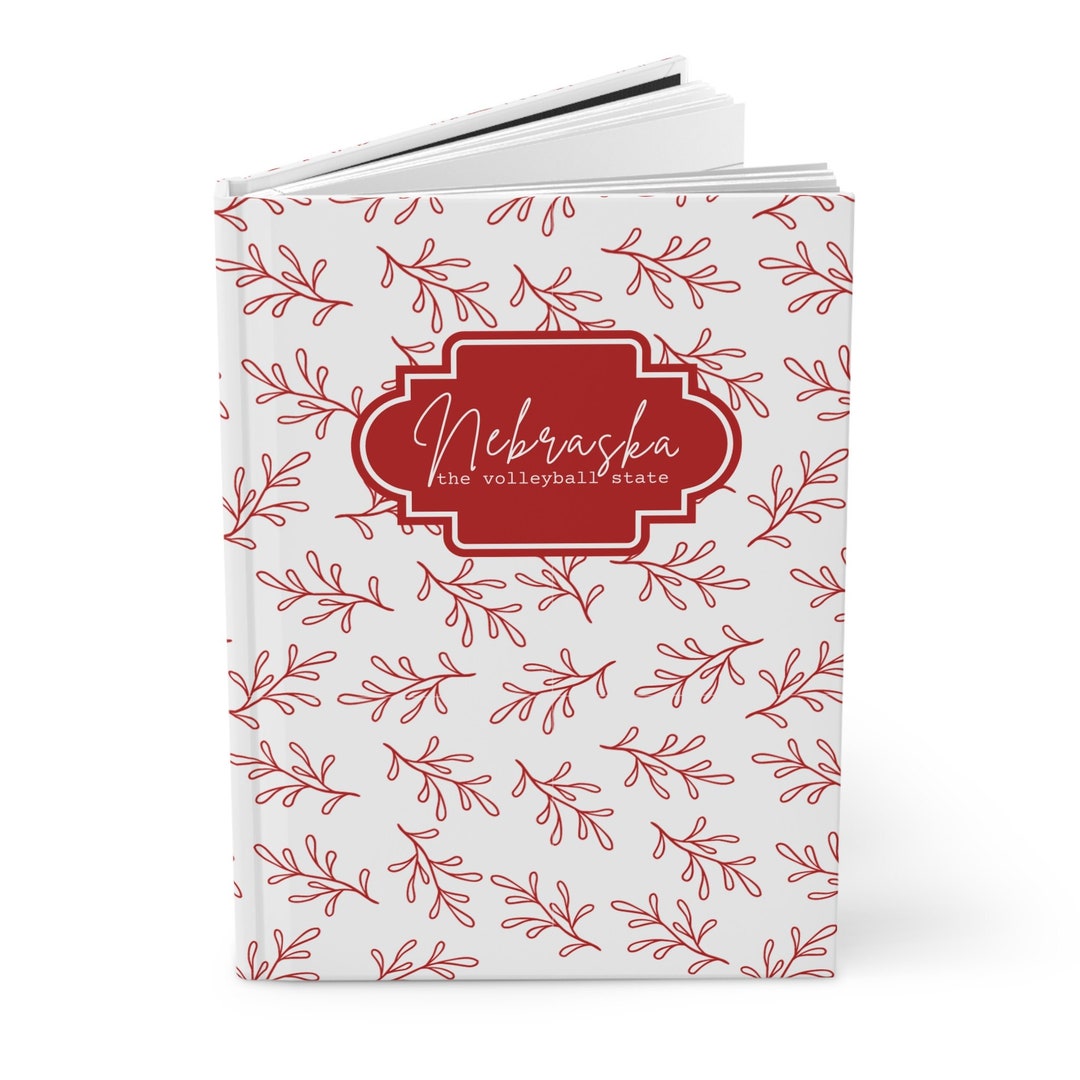 Nebraska Notebook, Volleyball Notebook, Nebraska Gift, Volleyball Gift, Volleyball Journal