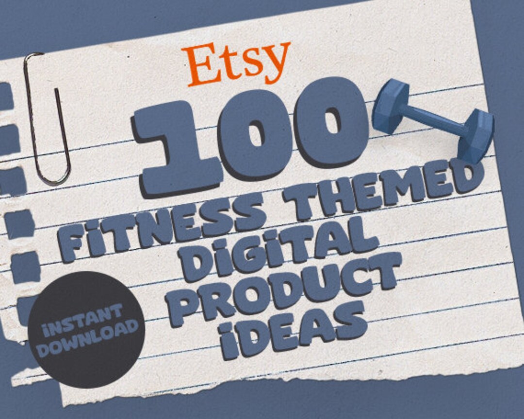 100 Fitness Themed Digital Product Ideas for Etsy Success Instant PDF