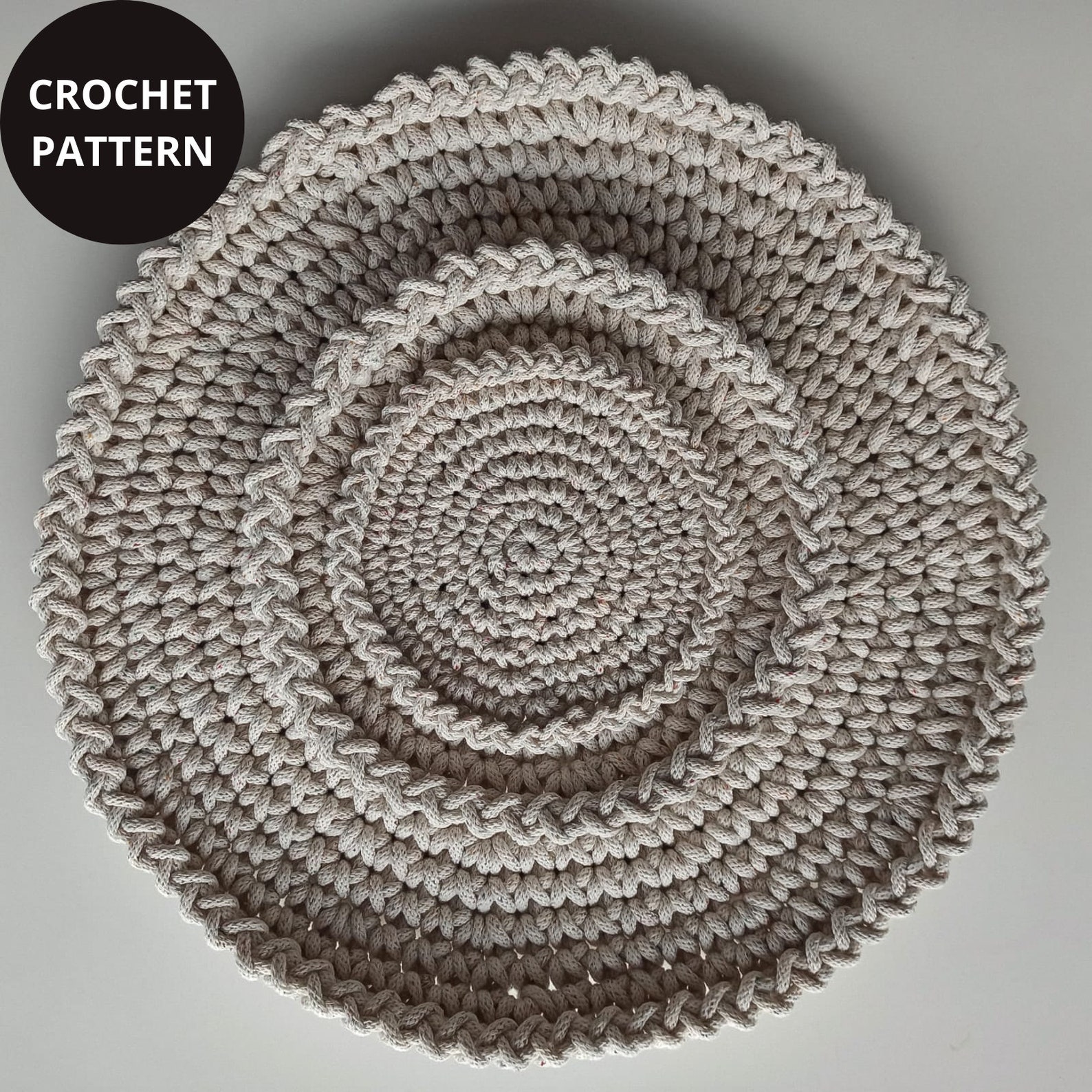 Crochet Pattern Tutorial Set of 3 Coasters in 3 Different Sizes - Etsy