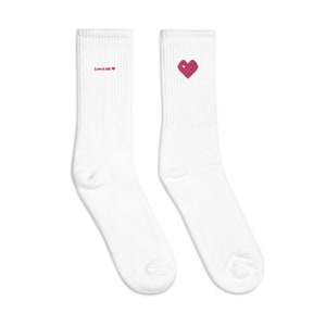 Love is Life Embroidered Socks
