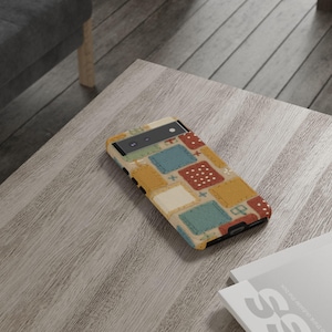 Funda para teléfono con estampado de retazos / Funda resistente con diseño de tela acolchada / Samsung Galaxy Google Pixel