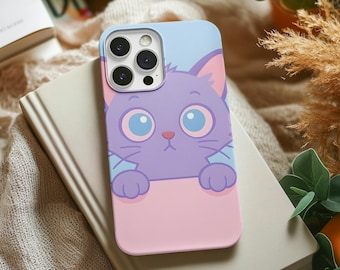 Pastel Kitten Phone Case | Dual-Layer Protective Cover for iPhone Samsung