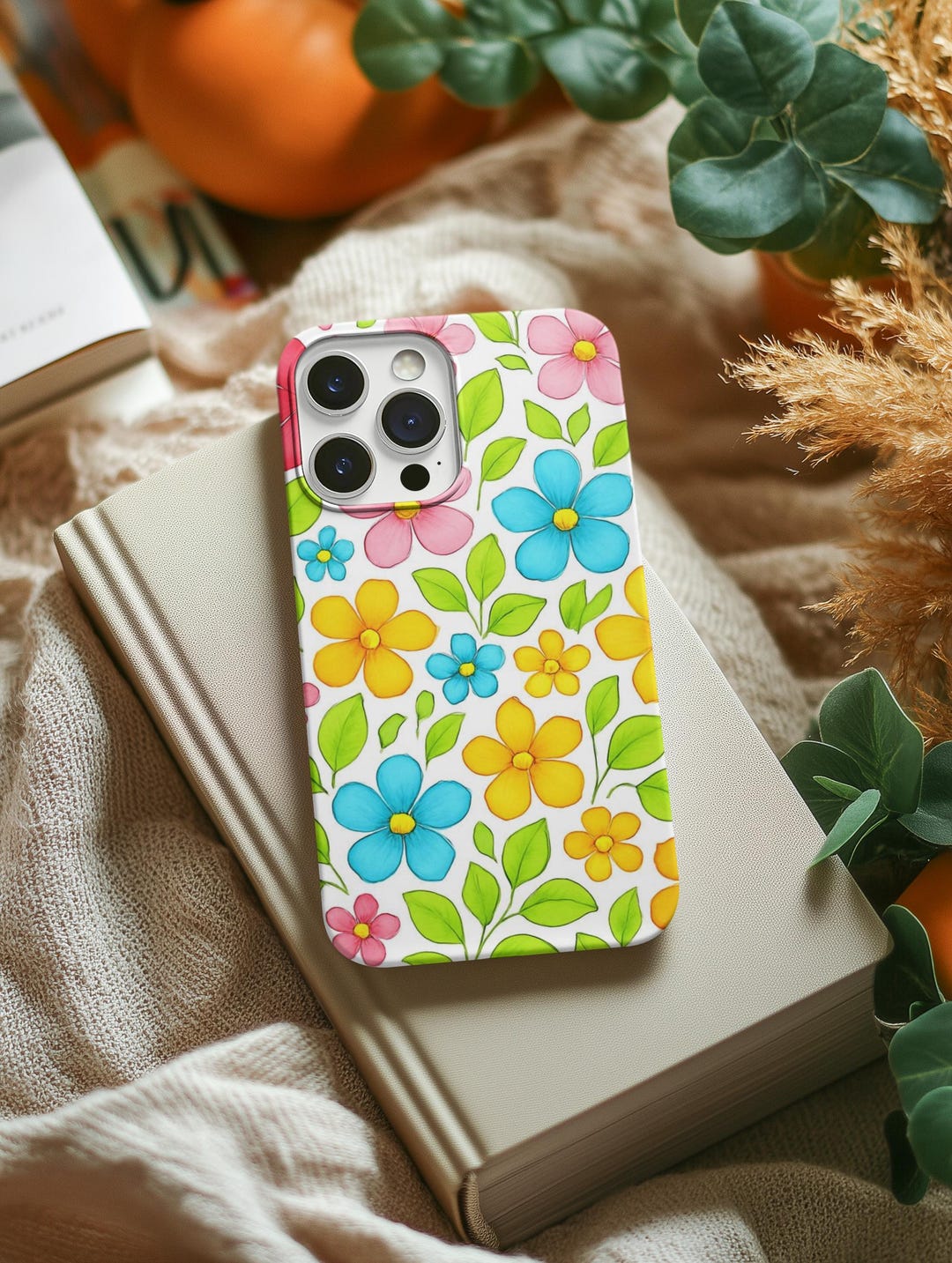 Patterned Design Phone Case Colorful Floral Pattern Phone Case | Tough Case | iPhone Samsung Galaxy ...