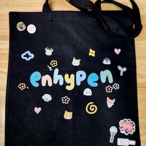 Cute enhypen tote bag, enhypen tote bag, enhypen tote bag with animal characters