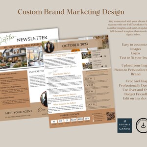 Fall Newsletter Template for Real Estate Agents for Modern Realtors ...