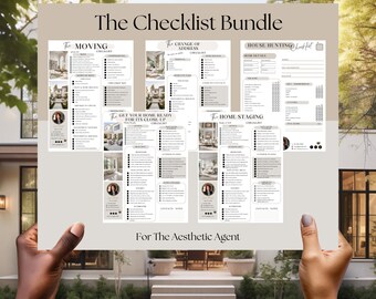 Pre-Listing Checklist for Real Estate Agents- INSTANT DOWNLOAD, Edit in Canva, Templates for Buyers and Sellers, Realtor Marketing, Home