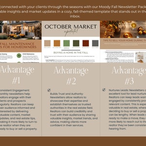 Fall Newsletter Template for Real Estate Agents for Modern Realtors ...