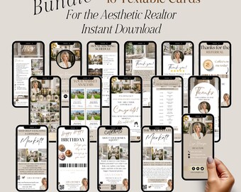 Real Estate Digital Business Cards, Agent Marketing Templates (PDF) | Real Estate Templates | Real Estate Listing Presentation