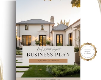 Realtor Business Plan Template, Real Estate Agent Marketing (Canva PDF) | Real Estate Templates | Real Estate Listing Presentation