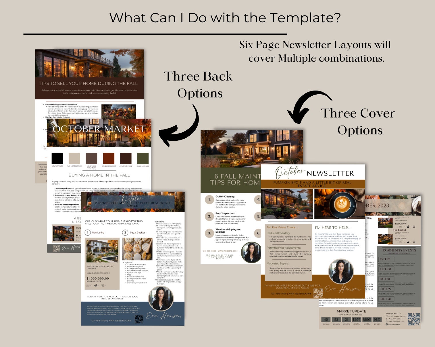 Monthly Real Estate Newsletter Templates November Editable in Canva
