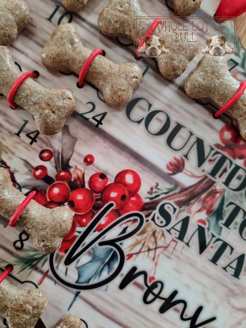 Countdown to Santa Paws English Bulldog Advent Calendar. Christmas Calendar. French Bulldog Advent Calendar. Pet Dog Christmas Gift. image 3