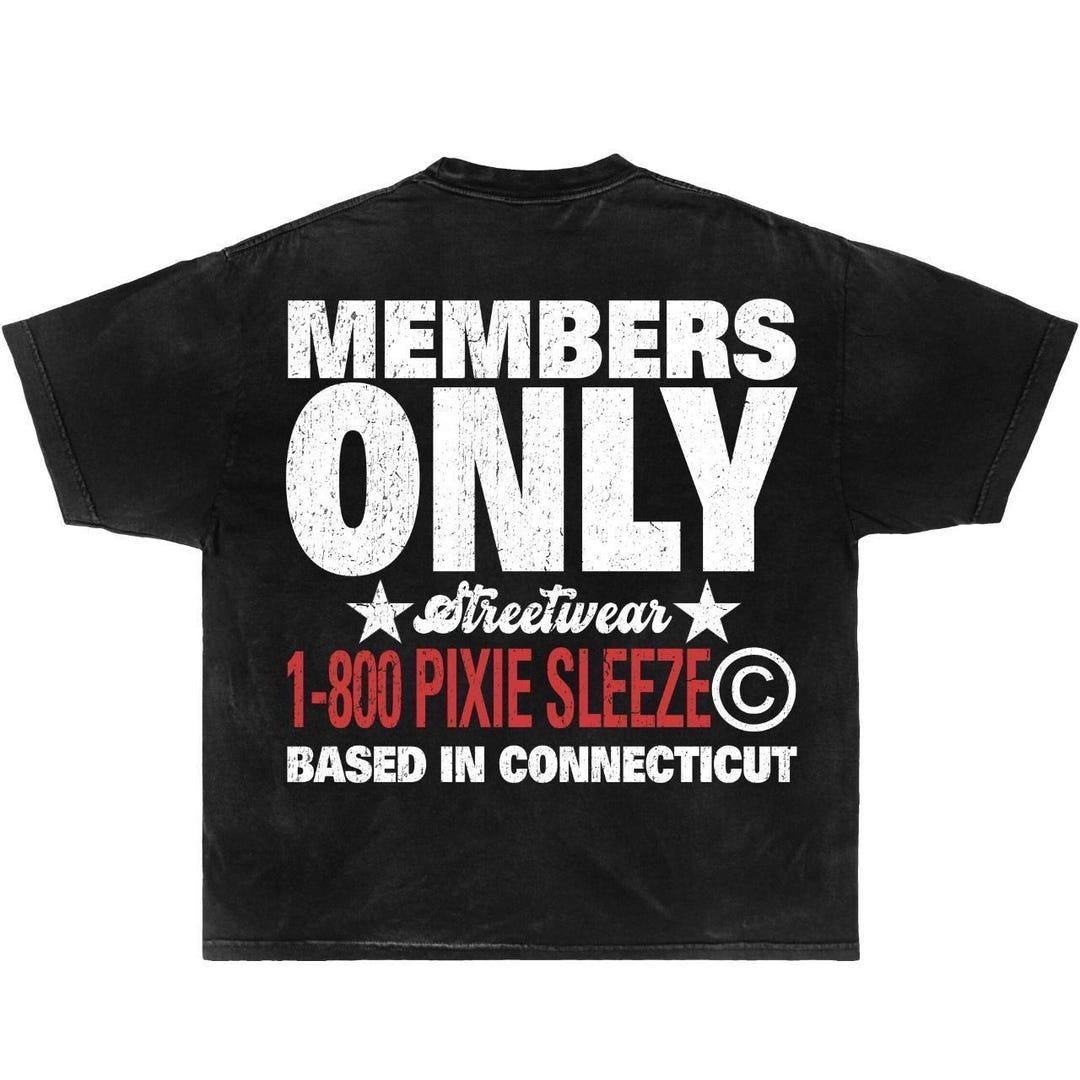 PXS Members Only Graphic Boxy T-shirt, Oversized, Graphic, T-shirt