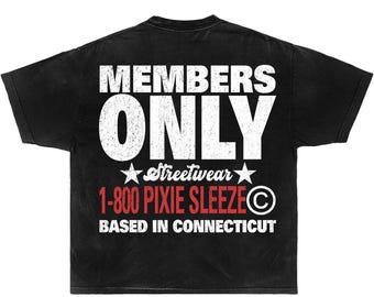 PXS Members Only Graphic Boxy T-shirt, Oversized, Graphic, T-shirt