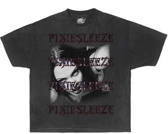 Opium Black Heart Graphic Tee, Y2K Goth Streetwear Shirt Holiday