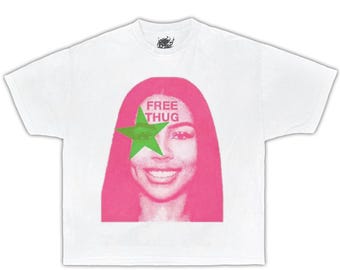 FREE THUG Mariah Scientist Boxy Garment dyed Cotton Tee Shirt Opium, y2k, fashion, streetwear, unisex, men, women, cotton, crew neck, y2k
