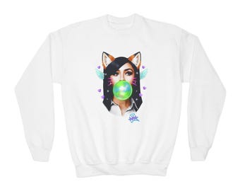 Jugend Mädchen Grafik T-Shirt Rundhalsausschnitt | Niedliches illustriertes Design