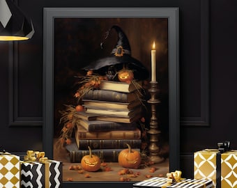 Halloween Wall Art Witchy Spells Prints Vintage Neutral Witch Spells Books Art Prints Spooky Season Witchy Spells Wall Decor Fall Wall Art