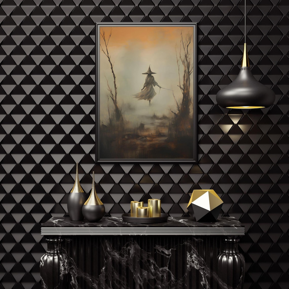 Halloween Vintage Witchly Wall Art Printable Witch Decor - Etsy
