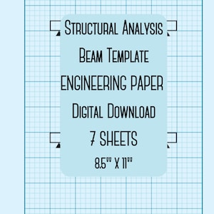 Structural Analysis Beam Template - Blue Engineering Paper