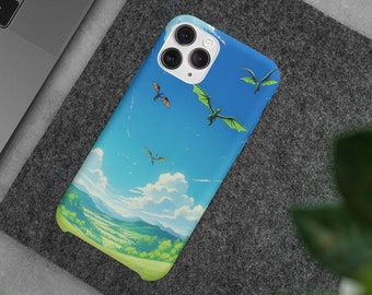 Soaring Dragons Anime Colorful Aesthetic Designer Case For iPhone 11, 12, 13, 14, 15, Pro Max, and Plus