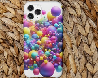 Aesthetic Designer Colorful Rainbow Bubbles IPhone Case For iPhone 11, 12, 13, 14, 15, Pro Max, and Plus