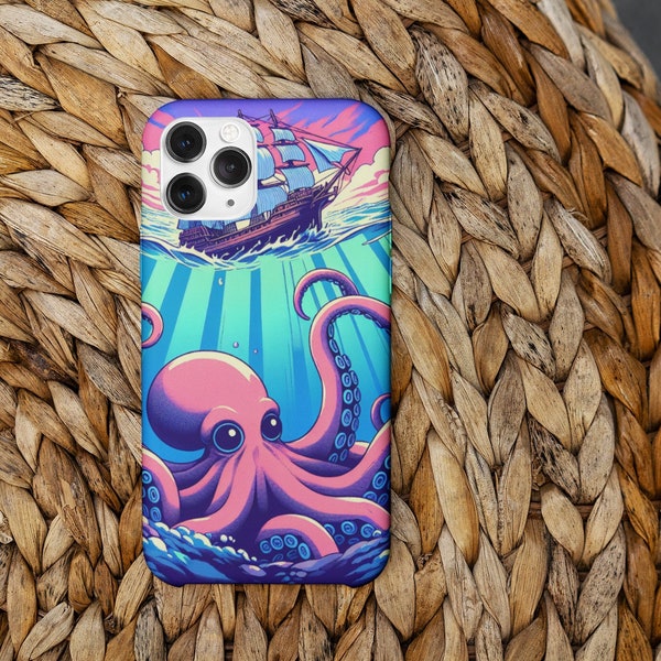 Anime Kraken Colorful Aesthetic Designer Case For iPhone 11, 12, 13, 14, 15, Pro Max, and Plus