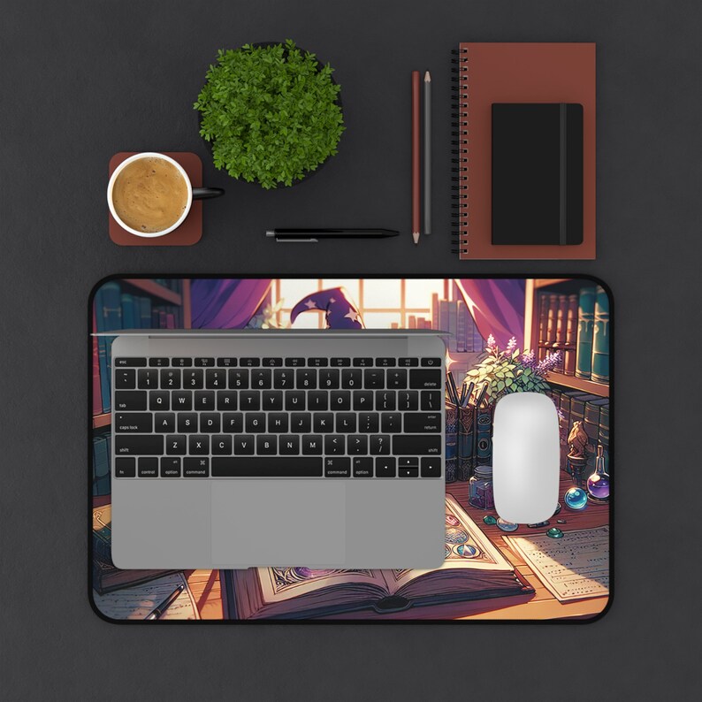 Magic Study Desk Mat Wizard Tower Mousepad Anime Gaming Mousepad Gamer ...