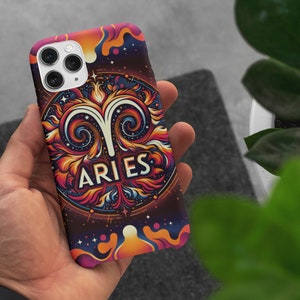 Aesthetic Designer Colorful Aries Zodiac IPhone Case For iPhone 11, 12, 13, 14, 15, Pro Max, and Plus