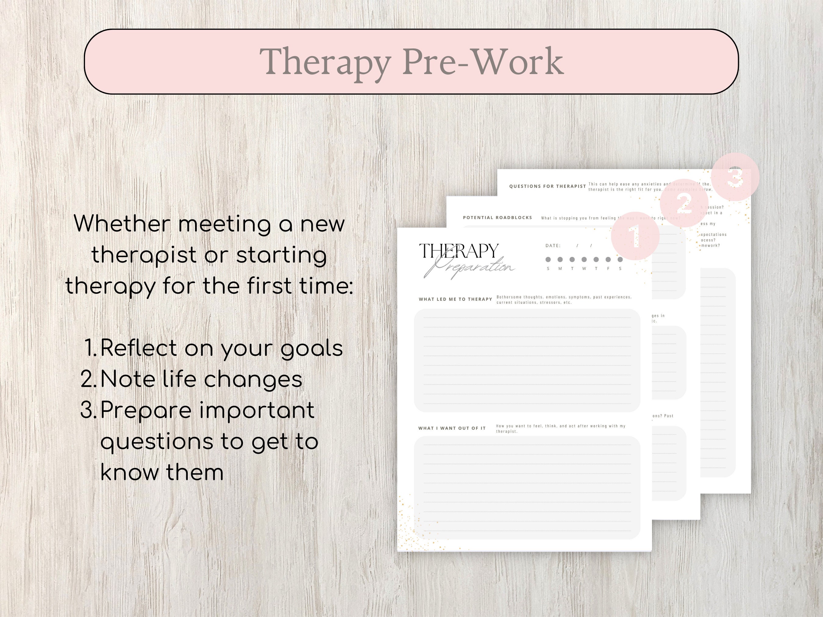 Therapy Session Pages Intro Therapy Session Notes: Mental Health Planner (PDF) - Etsy