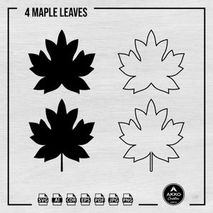 Maple Leaf Svg Png, Autumn Leaves Svg, Fall Leaves Svg, Maple Leaves Bundle, Sycamore Leaf Svg, Fall Svg, Svg Cut File for Cricut Silhouette