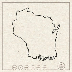 Wisconsin Svg Png, Wisconsin State Svg, Wisconsin Map Svg, Wisconsin Shirt, Wisconsin Hand Lettering, Clipart, Cut File Cricut Silhouette