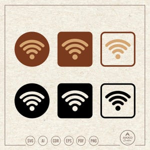 Wi-Fi-Icon-Bundle-Svg Png, Technologie Clipart, Cricut Silhouette Plotterschnitt-Datei