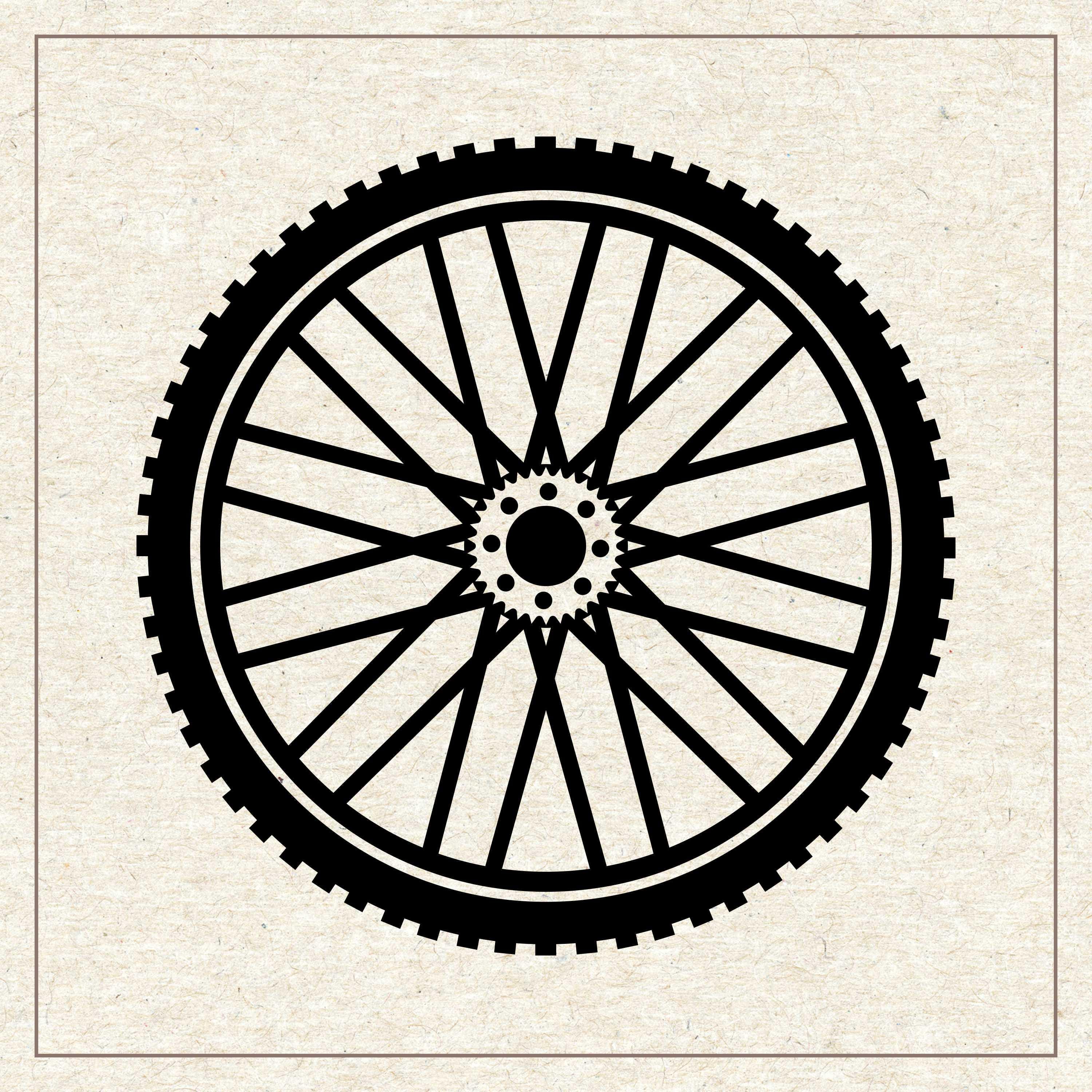 Bicycle Wheel Svg Png, Bike Tire Clipart, Cricut Silhouette Plotter Cut ...