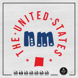New Mexico Svg Png, New Mexico staat Svg, New Mexico Shirt Svg, New Mexico kaart Svg, New Mexico decor, Svg-bestand knippen voor Cricut en silhouet