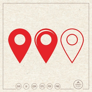 Location Pin Svg Png, Location Point Svg, Point Marker for Map, Location Point Icon, Geographical, Clipart, Svg Cut File Cricut Silhouette