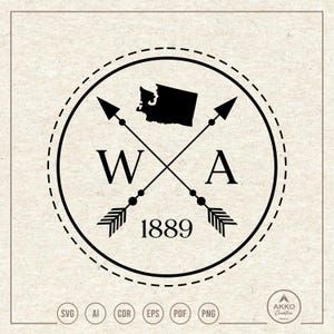 Washington Svg Png, Cricut Silhouette Cut File