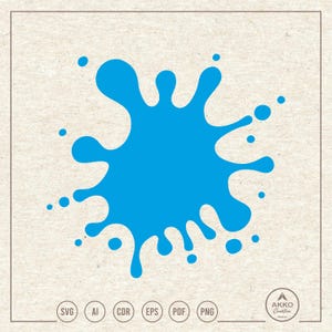 Milk Splash Svg Png, Paint Splatter Clipart, Cricut Silhouette Plotter Cut File