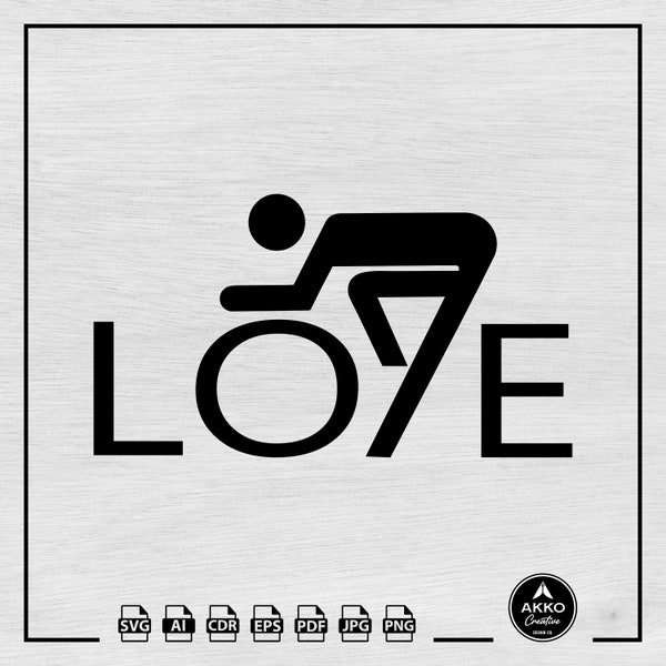Love Bicycle Svg Png, Typography Bicycle Svg, Cycle Svg, Bicycle Svg, Road Bike Svg, Race Bike Svg, Svg Cut File for Cricut and Silhouette