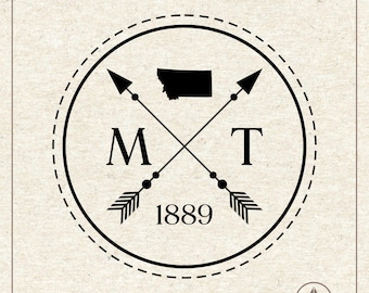 Archivo de corte SVG PNG de Montana, imágenes prediseñadas, archivo de corte para Cricut Silhouette