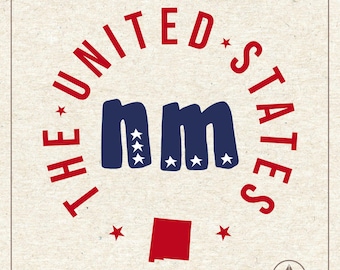 New Mexico Svg Png, Patriotic NM State Shirt, Clipart, Cricut Silhouette Cut File