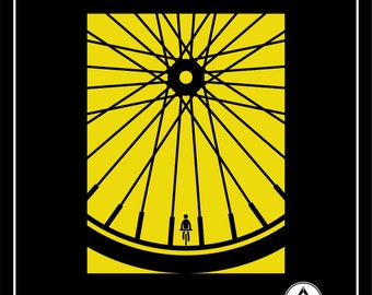 Bike Wheel SVG, Bicycle T-Shirt Design, Layered Cut File (Digital Download)
