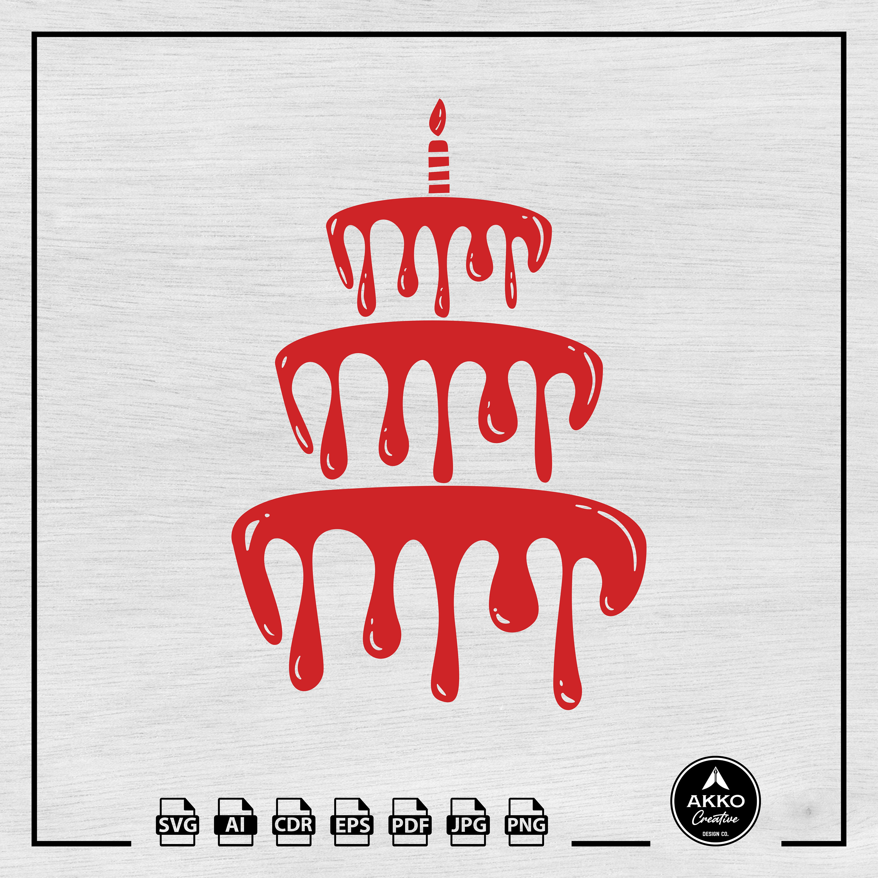 Birthday Cake Svg Png, Bloody Birthday Cake Svg, Dripping Blood Birthday Cake Svg, Bleeding Cake Svg, Svg Cut File for Cricut and Silhouette