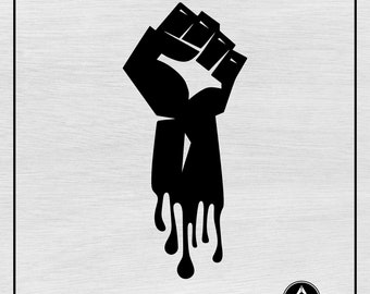 Raised Fist Svg, Dripping Blood Raised Fist Svg, Bloody Punch Svg, Protest Icon Svg, Black Fist Svg, Svg Cut Files for Cricut and Silhouette