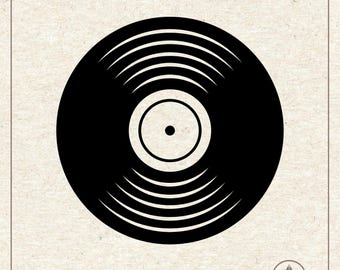 Vinyl Record Svg Png, LP Clipart, Cricut Silhouette Plotter Cut File