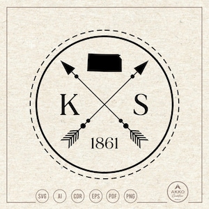 Kansas Svg Png, Clipart, Cricut Silhouette Cut File
