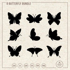 Butterfly Plotter File Svg Png Pdf Insect Images Icon Butterfly Swarm Butterfly Clipart Vector Graphic Svg Cut File for Cricut Silhouette