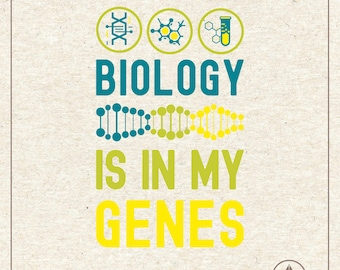 La biologie est dans mes gènes Png Svg, ADN Clipart, fichier de coupe Cricut Silhouette traceur