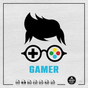 Gamer Svg Png, Gaming Svg, Gamer Boy Svg, Video Game Controller Svg, Gamer T-Shirt Design Svg, Svg Cut File for Cricut and Silhouette