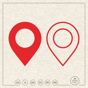 Location Pin Svg Png, Location Point Svg, Point Marker for Map, Geographical, Location Point Icon, Clipart, Svg Cut File Cricut Silhouette