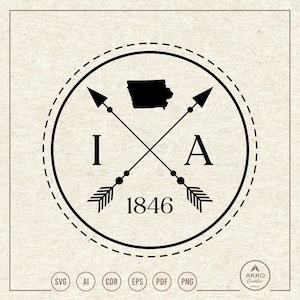 Iowa Svg Png, Clipart, Cricut Silhouette Cut File